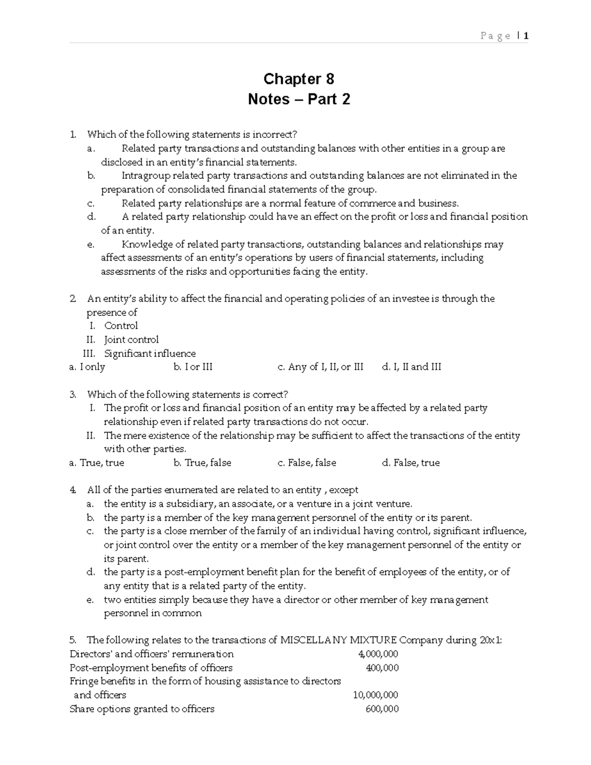 Intermediate Accounting 3_Chapter 7 Part 2-quiz - Chapter 8 Notes ...