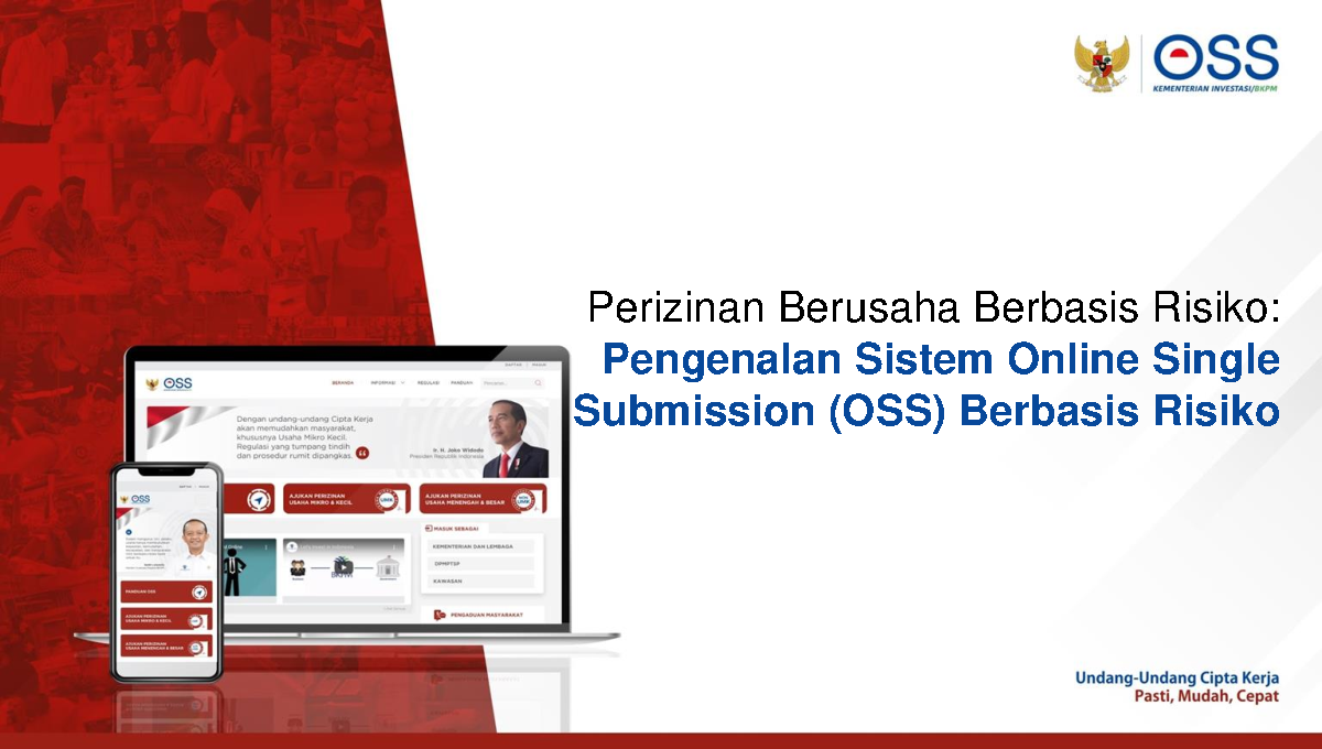 3.1. Paparan Pengenalan OSS RBA - Perizinan Berusaha Berbasis Risiko ...