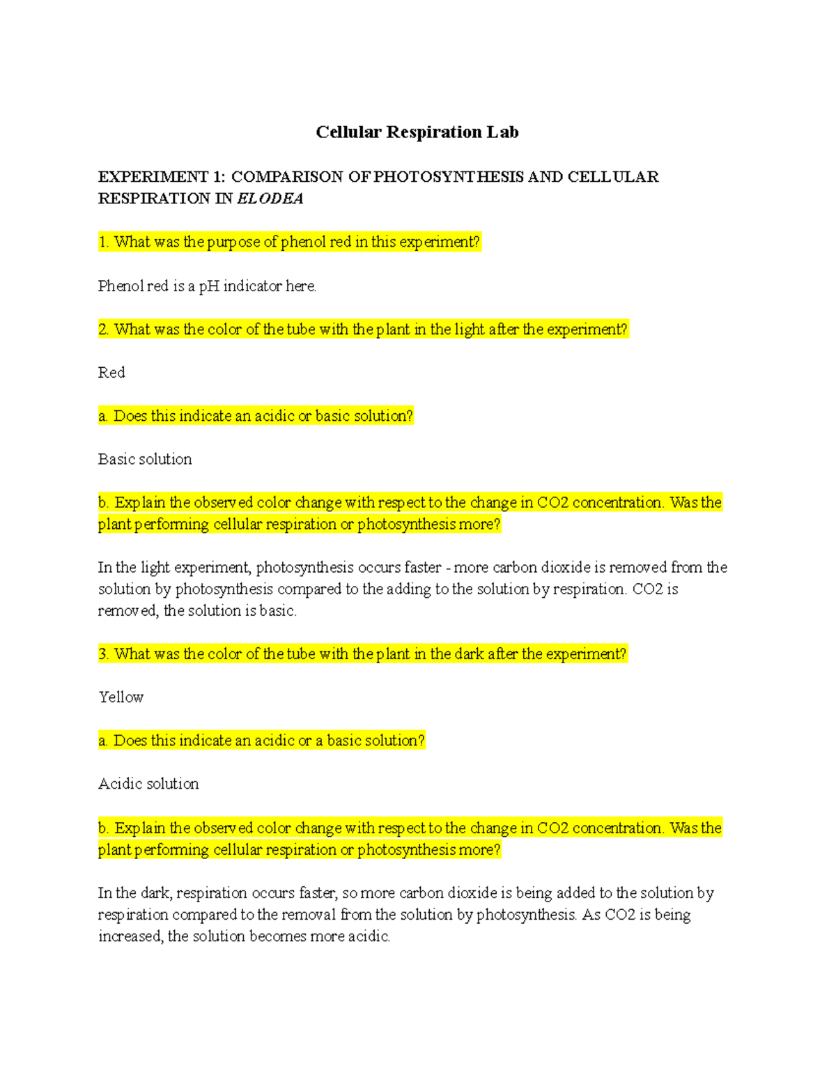 experiment 10 cellular respiration lab report sb025