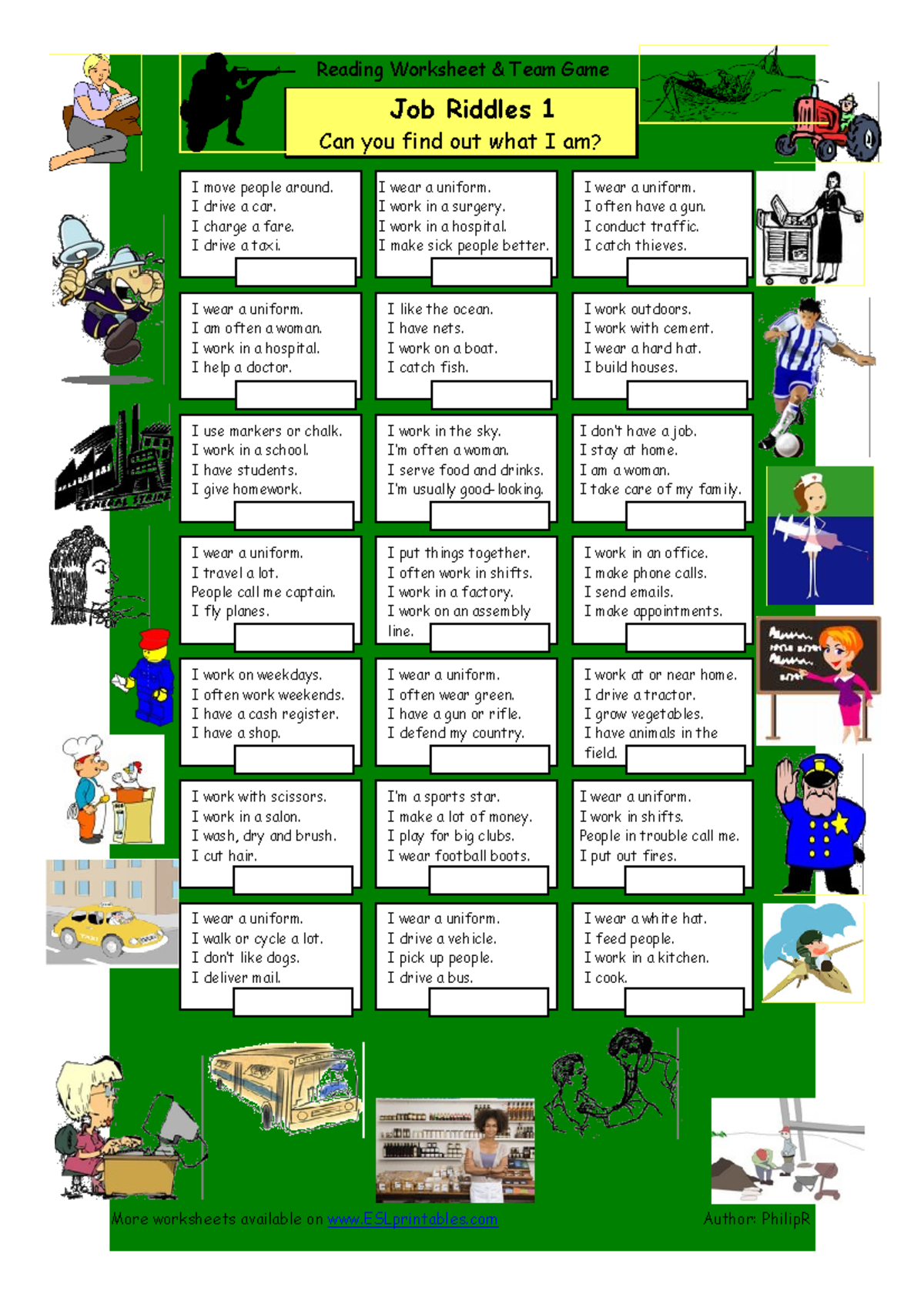 Jobriddles1easyactivitiespromotingclassroomdynamicsgroupform 4084 Reading Worksheet