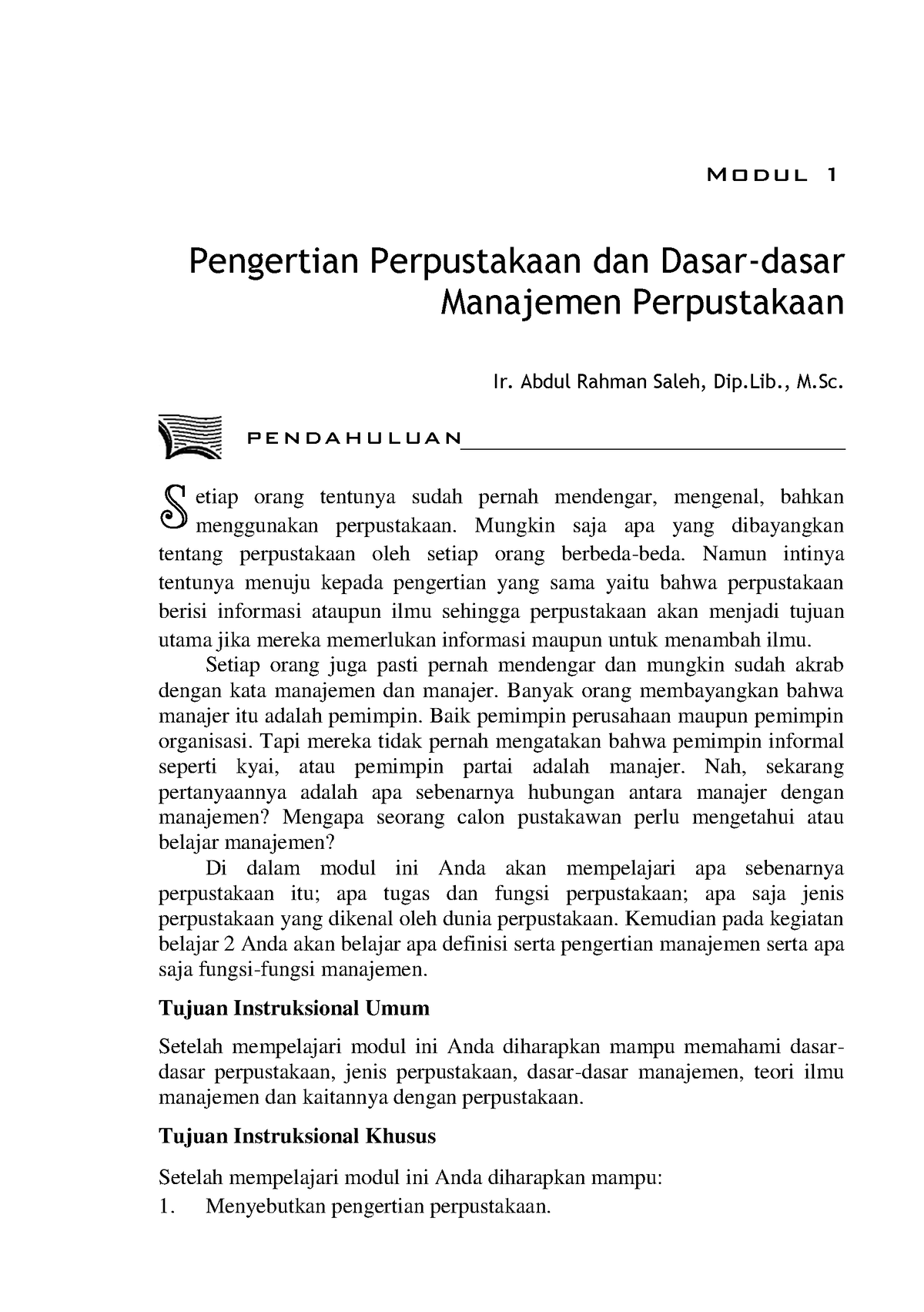 PUST4206-M1 - Upload - Modul 1 Pengertian Perpustakaan Dan Dasar-dasar ...