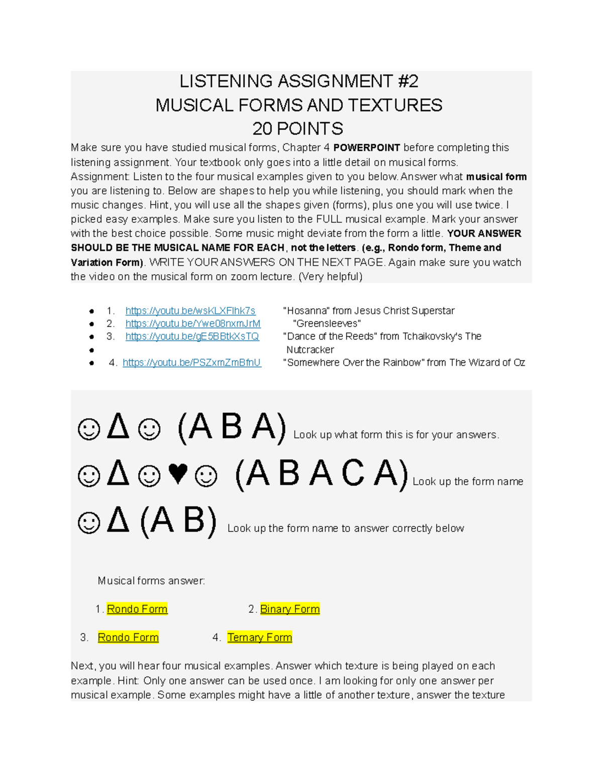 music listening assignment 2