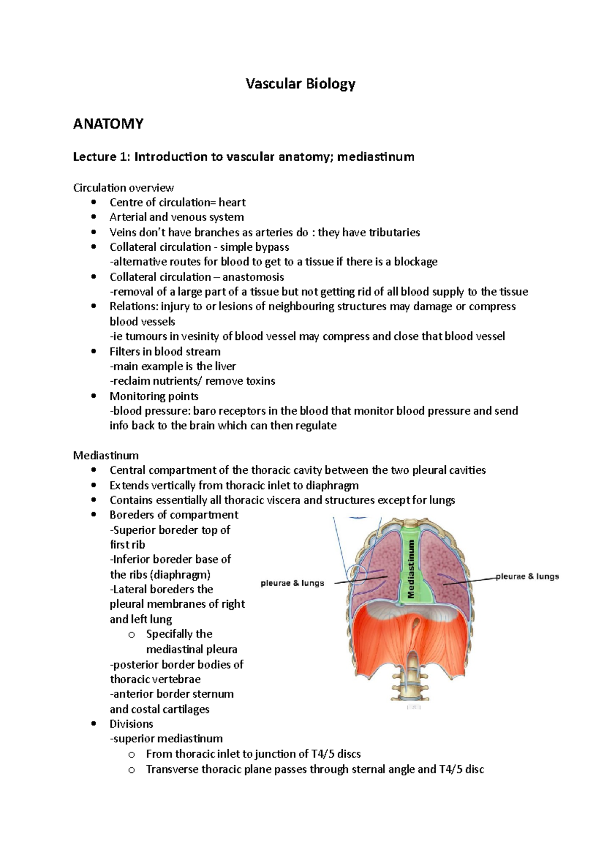 Vascular Biology - Vascular Biology ANATOMY Lecture 1: Introduction To ...