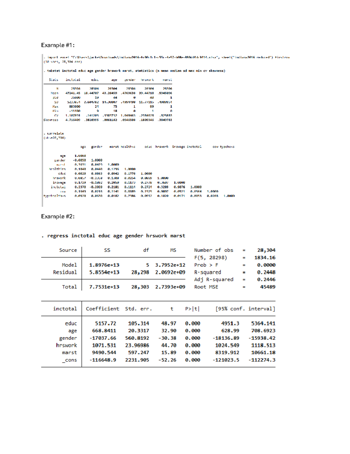 Stata #7 - BUS G350 - Example #1: Example #2: Example #3: Example #4 ...