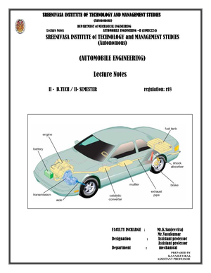 UNIT 2- CAR Bodies - It's A Lecture Notes - Automobile Engineering ...