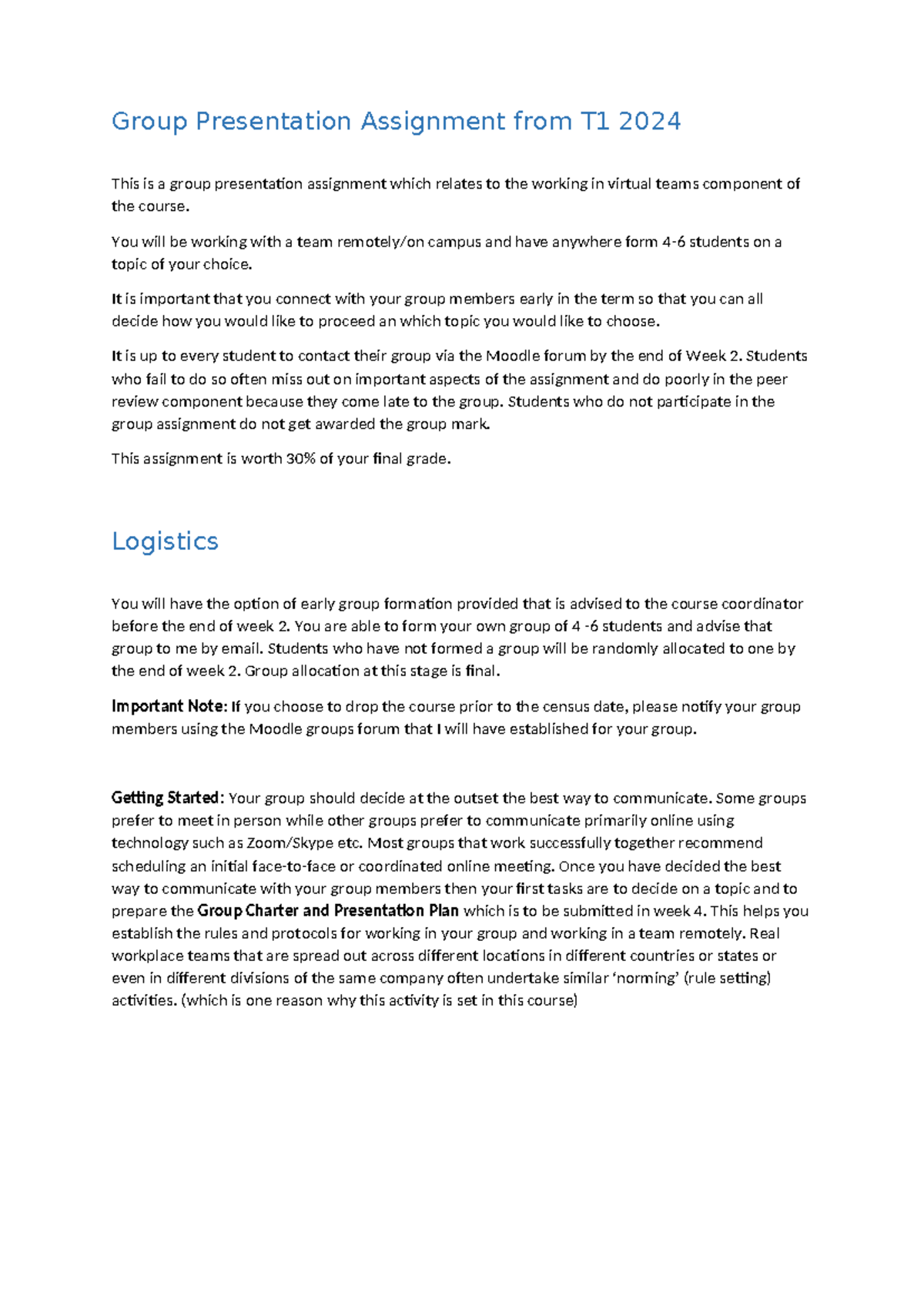 Group Presentation Assignment 2024 Final 1 - Group Presentation ...