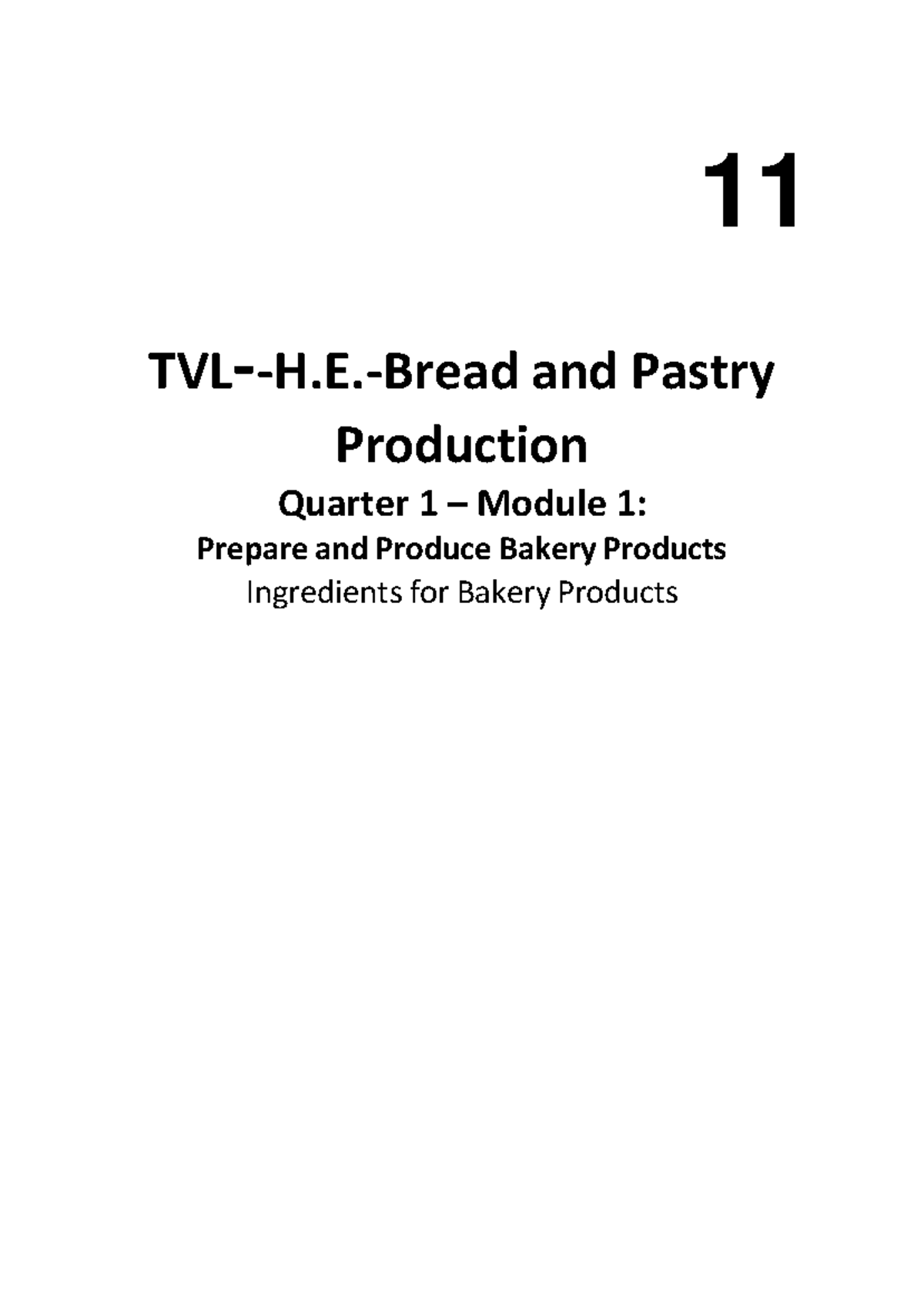 BPP WORD - module - 11 TVL-H.-Bread and Pastry Production Quarter 1 ...