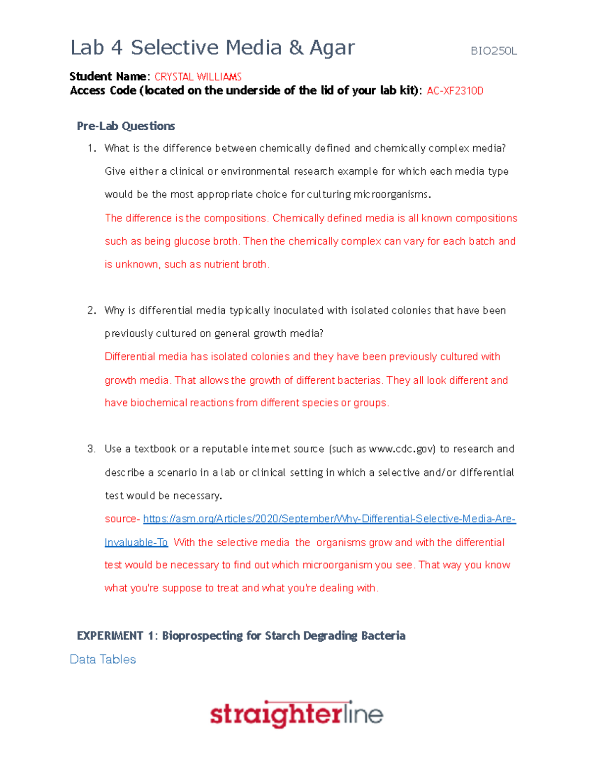 BIO250L+V2+Lab+4+ - classwork - bsc1005 - Studocu