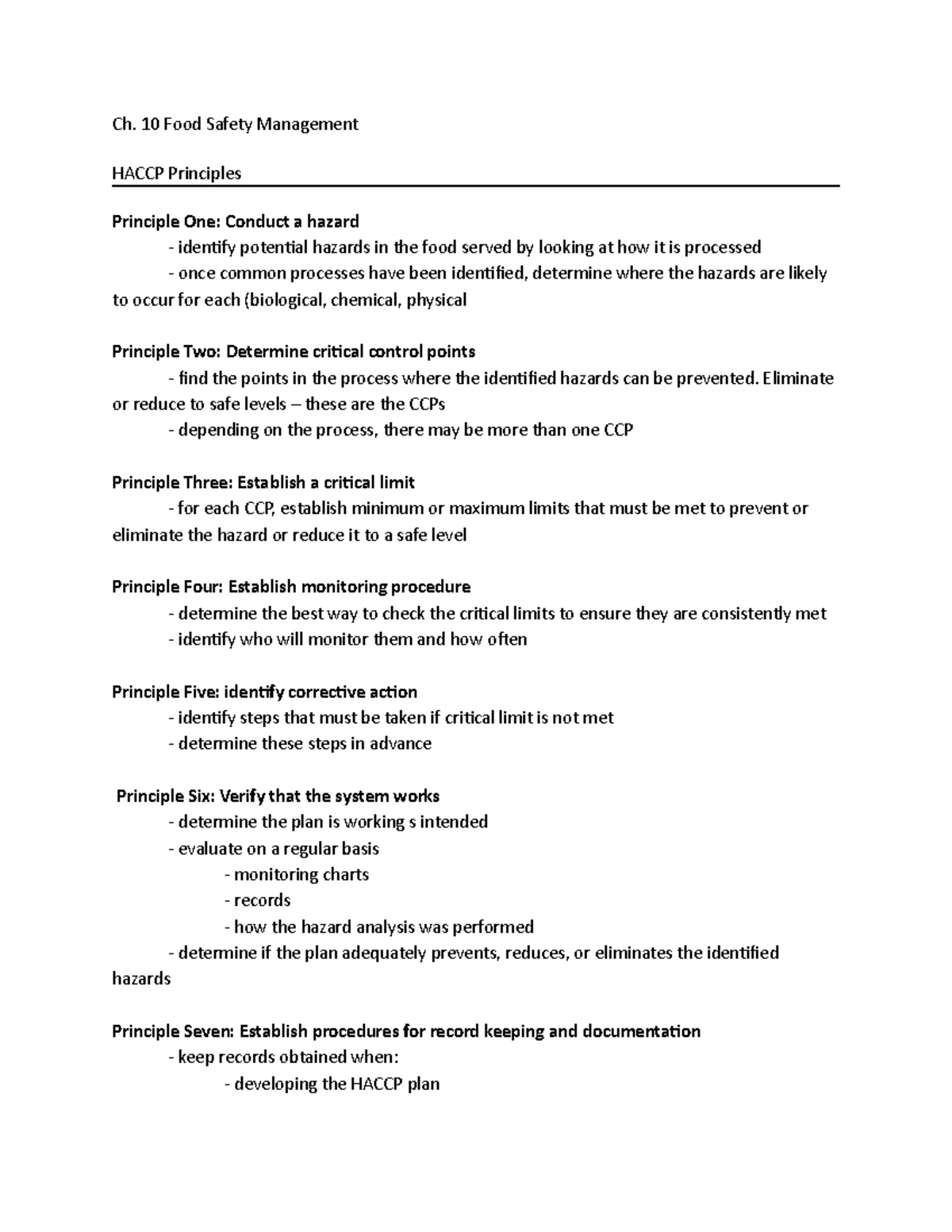 Ch. 10 lct 3 - Thompson Texas Tech University - Ch. 10 Food Safety ...