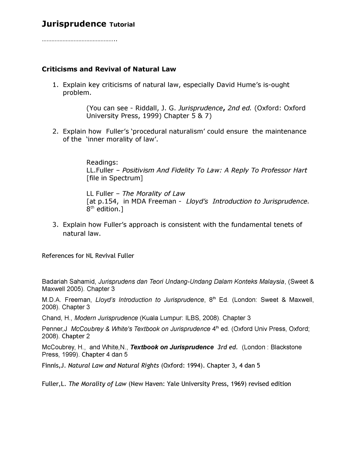 dissertation on natural law