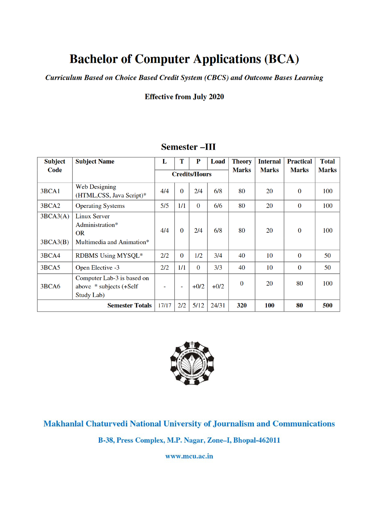 BCA SYL - BCA SYLLABUS 2022 BCA SYLLABUS 2022 - 3BCA1 - Web Designing ...