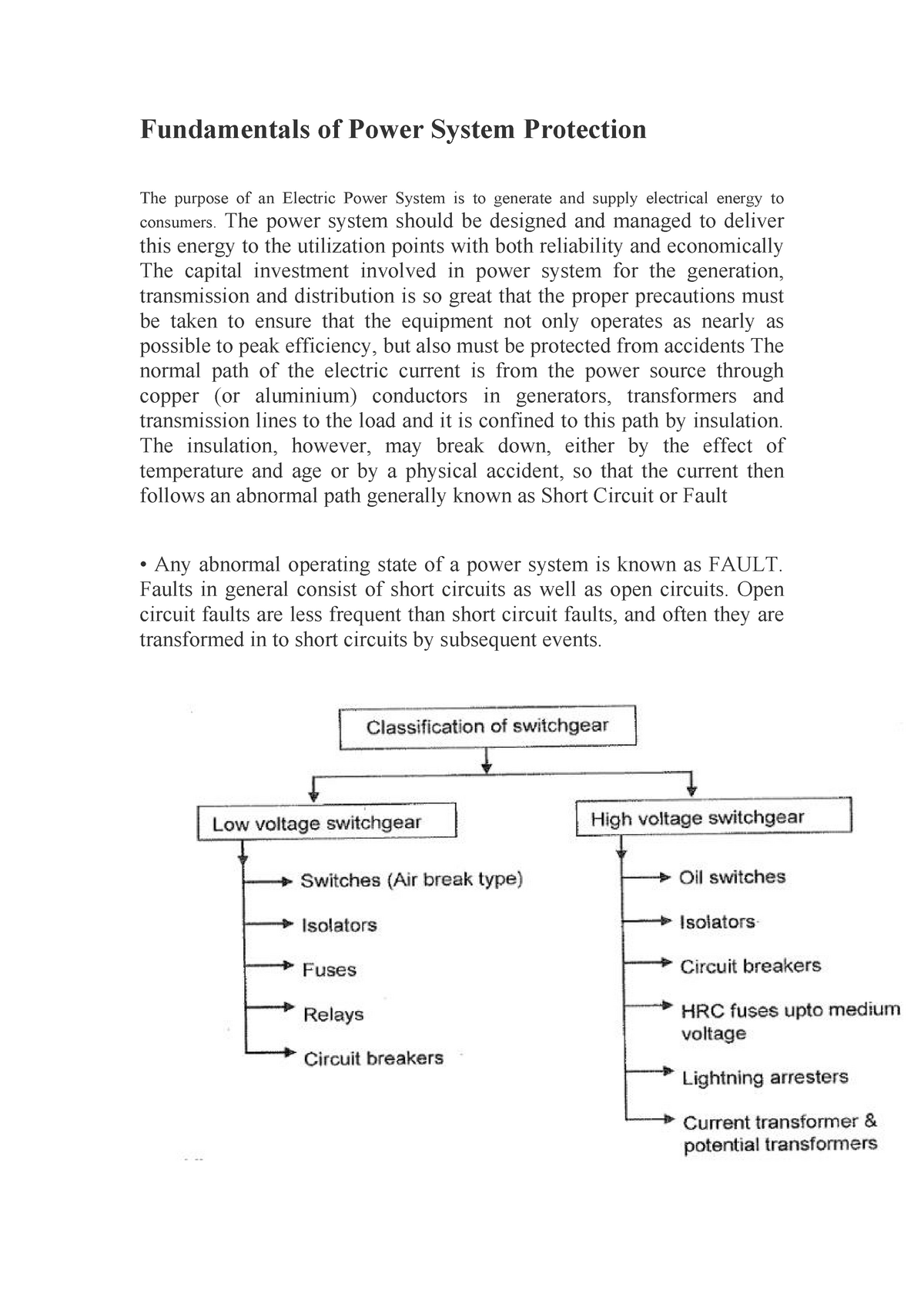 research paper on power system protection