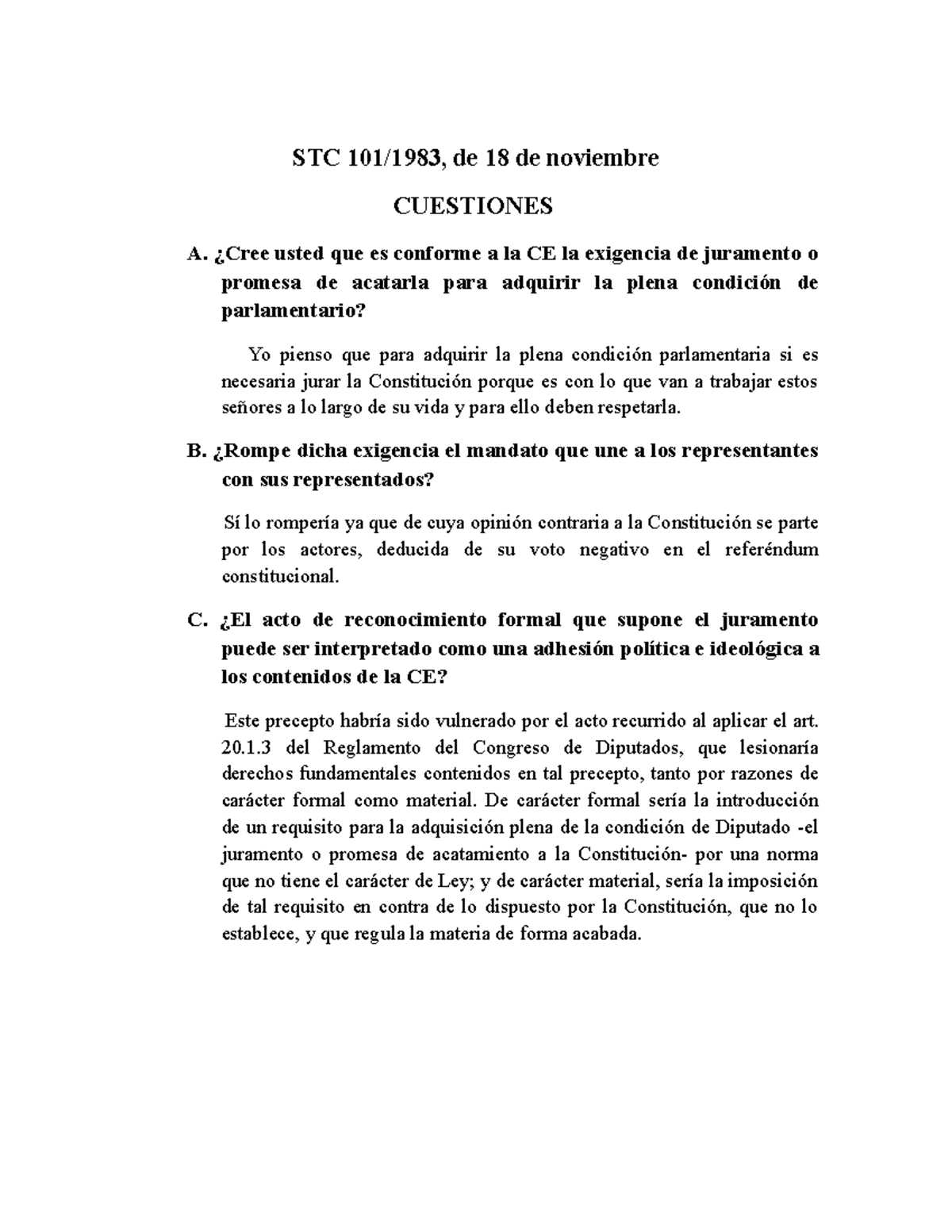 6º sentencia STC 1011983, de 18 de noviembre - STC 101/1983, de 18 de ...