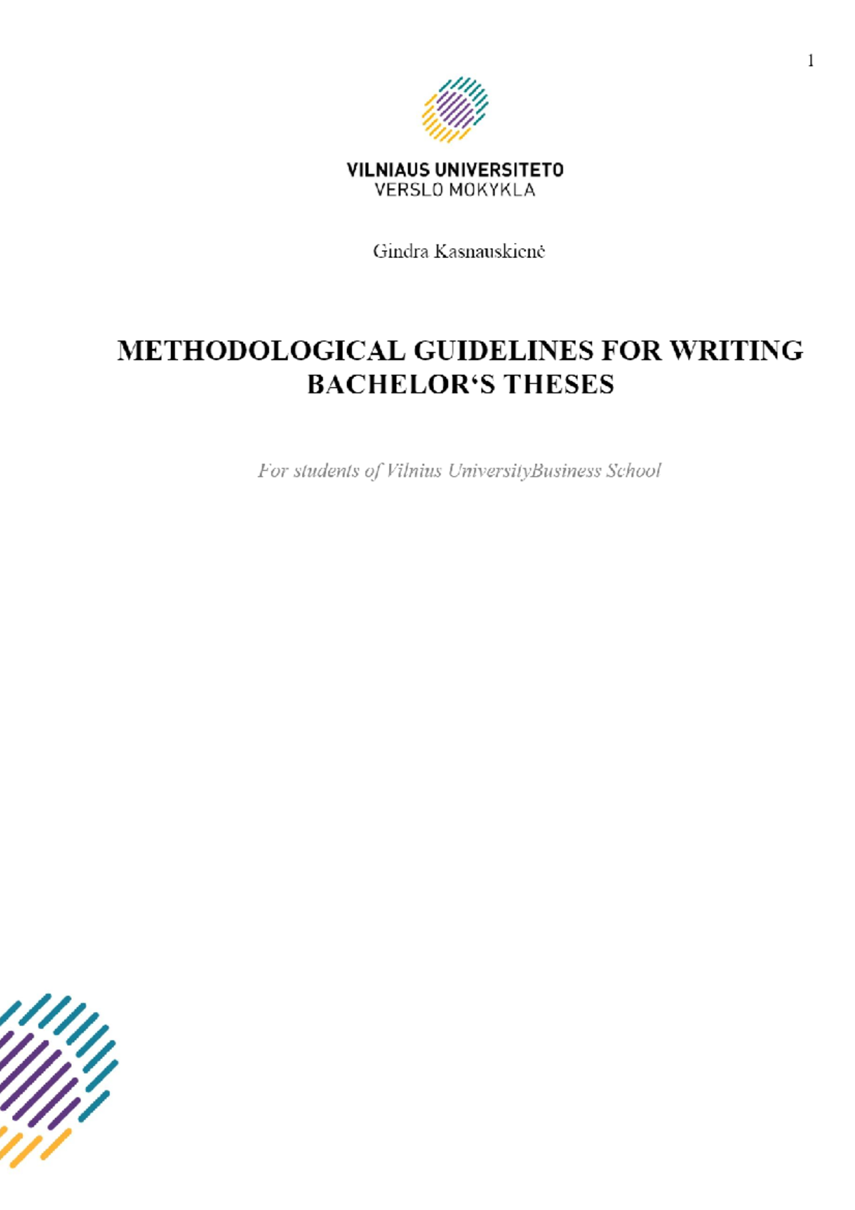 Methodological Guidelines FOR Writing - RM-01SOM-Mar - Studocu