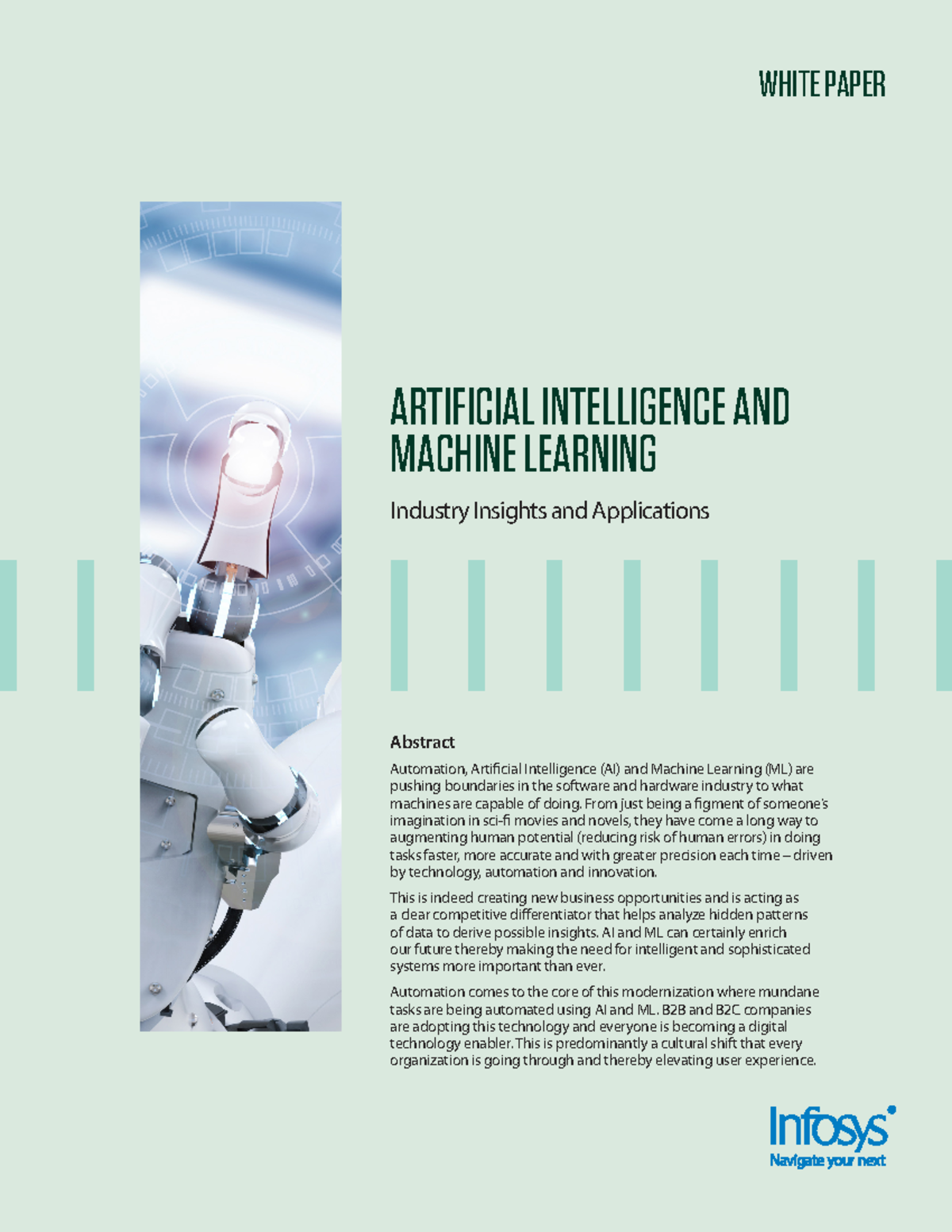 Aimachinelearning WHITE PAPER ARTIFICIAL INTELLIGENCE AND MACHINE