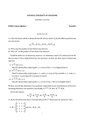 Truefalse-ch3 - Truefalse-ch3 - 2 Review Notes for Linear Algebra ...