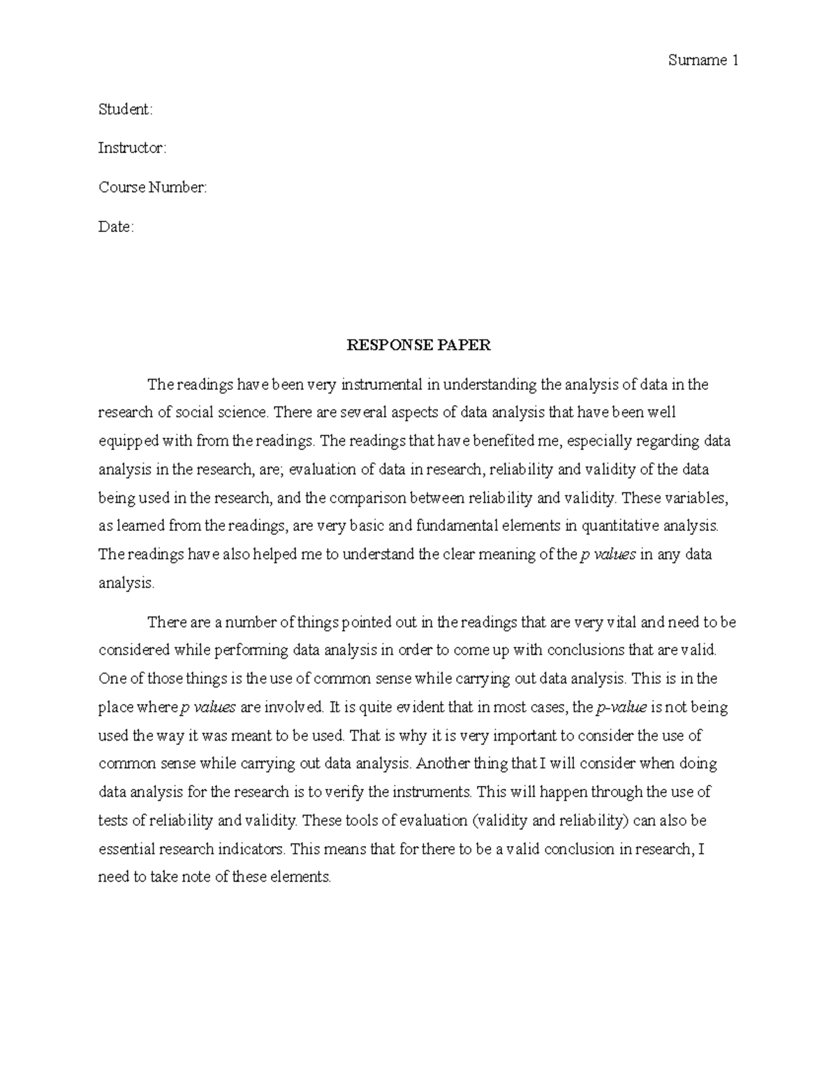 Response #1 - This assignment entails some work in Business related ...