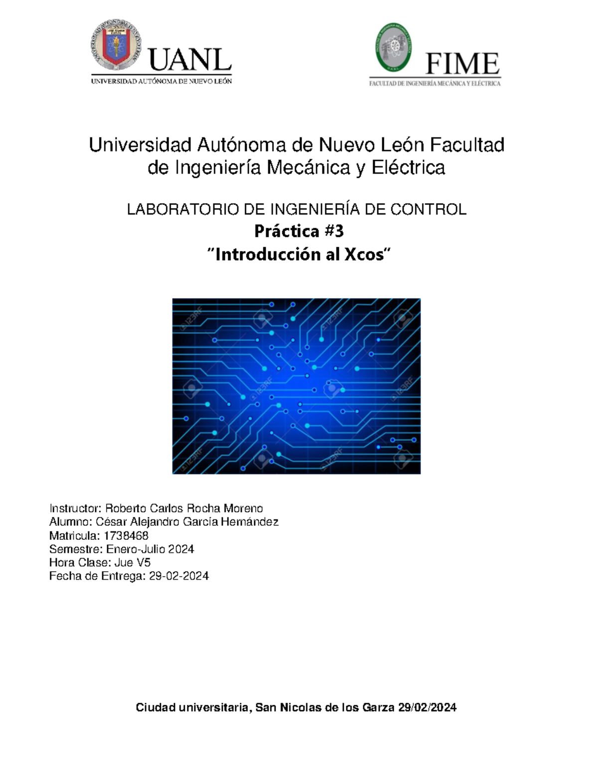 Practica 3 Laboratorio - Universidad Autónoma de Nuevo León Facultad de ...