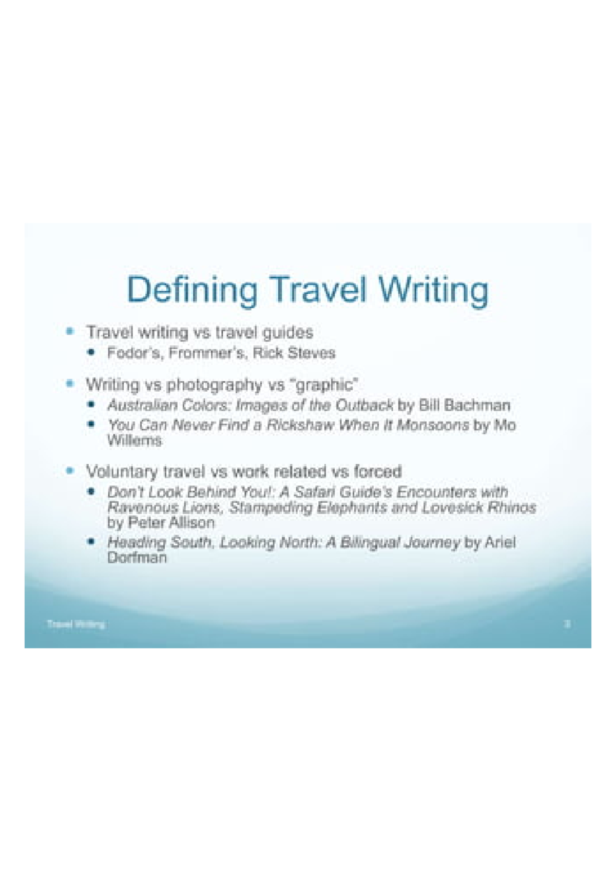 Travel writing and it's elements - bachelors of commerce - Studocu