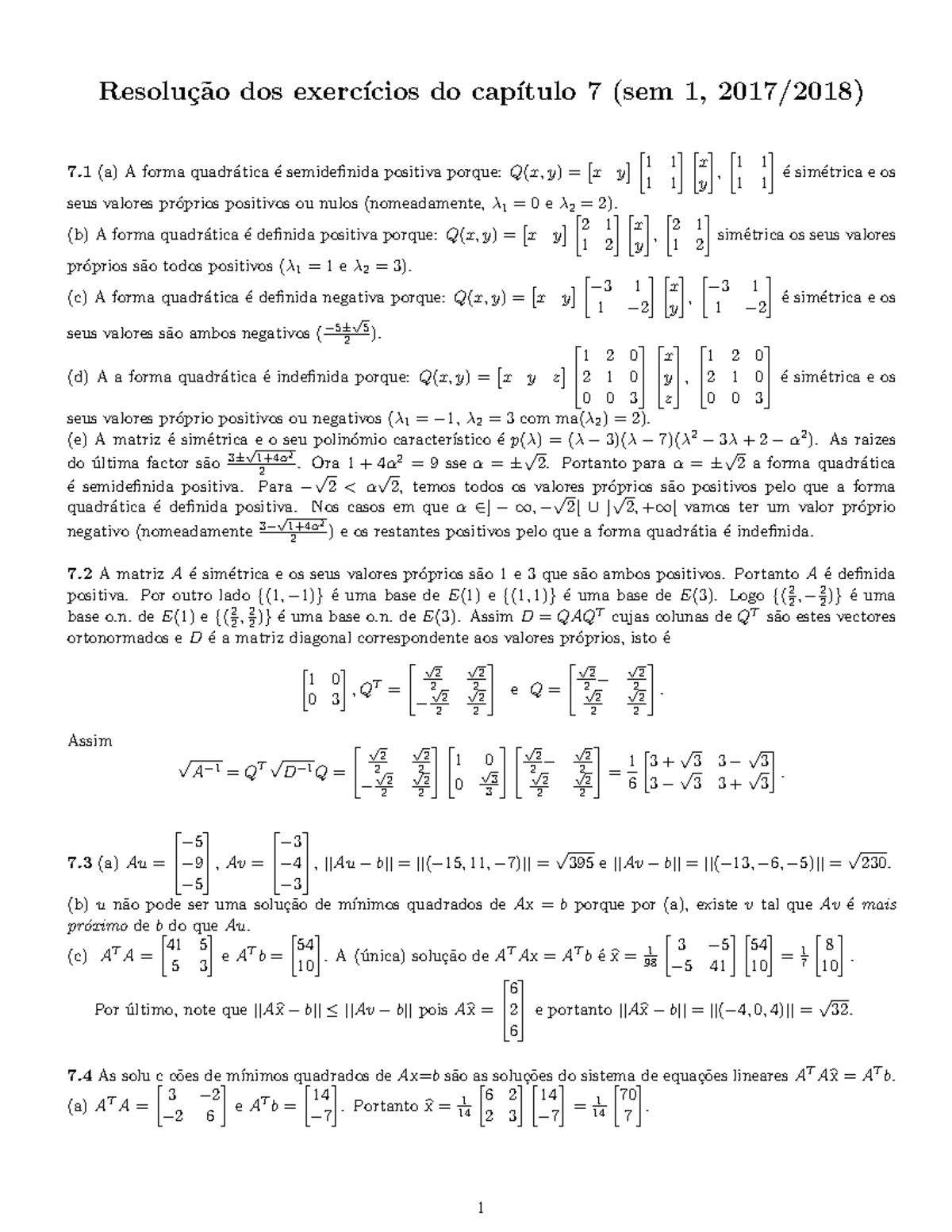 Cap7 - Exercícios do capitulo 7 - Resolu ̧c ̃ao dos exerc ́ıcios do cap ...