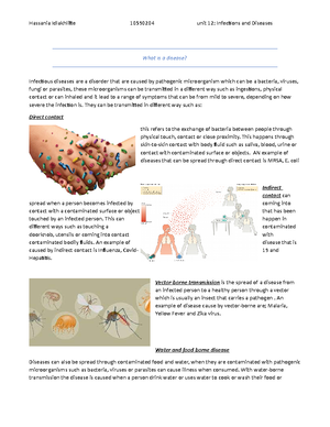 Applied Science Unit 12 Part B Finished - Copy - How Can Infectious ...