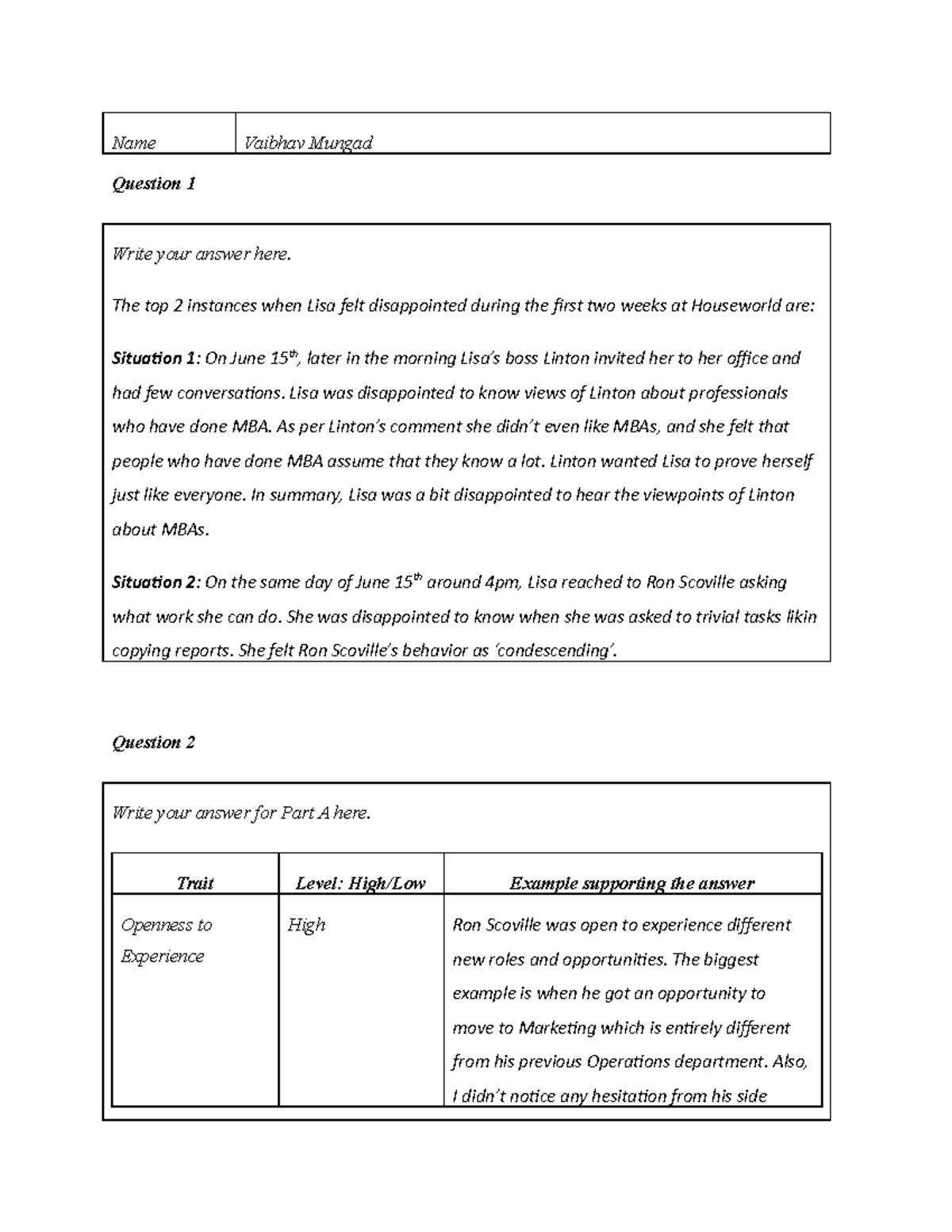 IMT+Submission+LB - Lisa benetton case study - Name Vaibhav Mungad ...