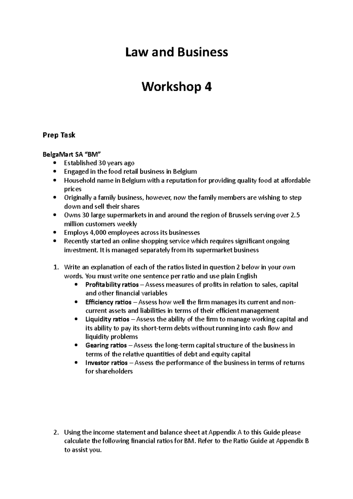 Law and Business - Workshop 4 - Law and Business Workshop 4 Prep Task ...