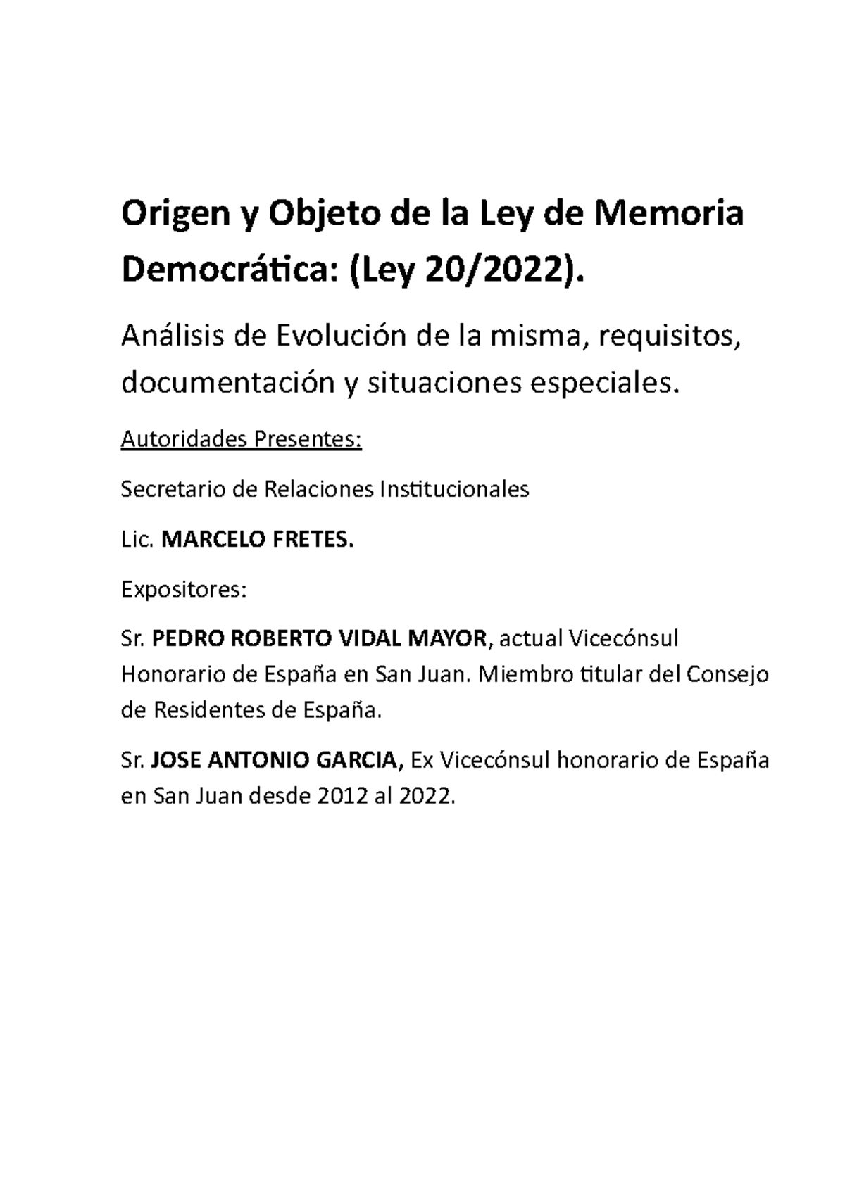 Origen Y Objeto De La Ley De Memoria Democrática Origen Y Objeto De La Ley De Memoria 9528