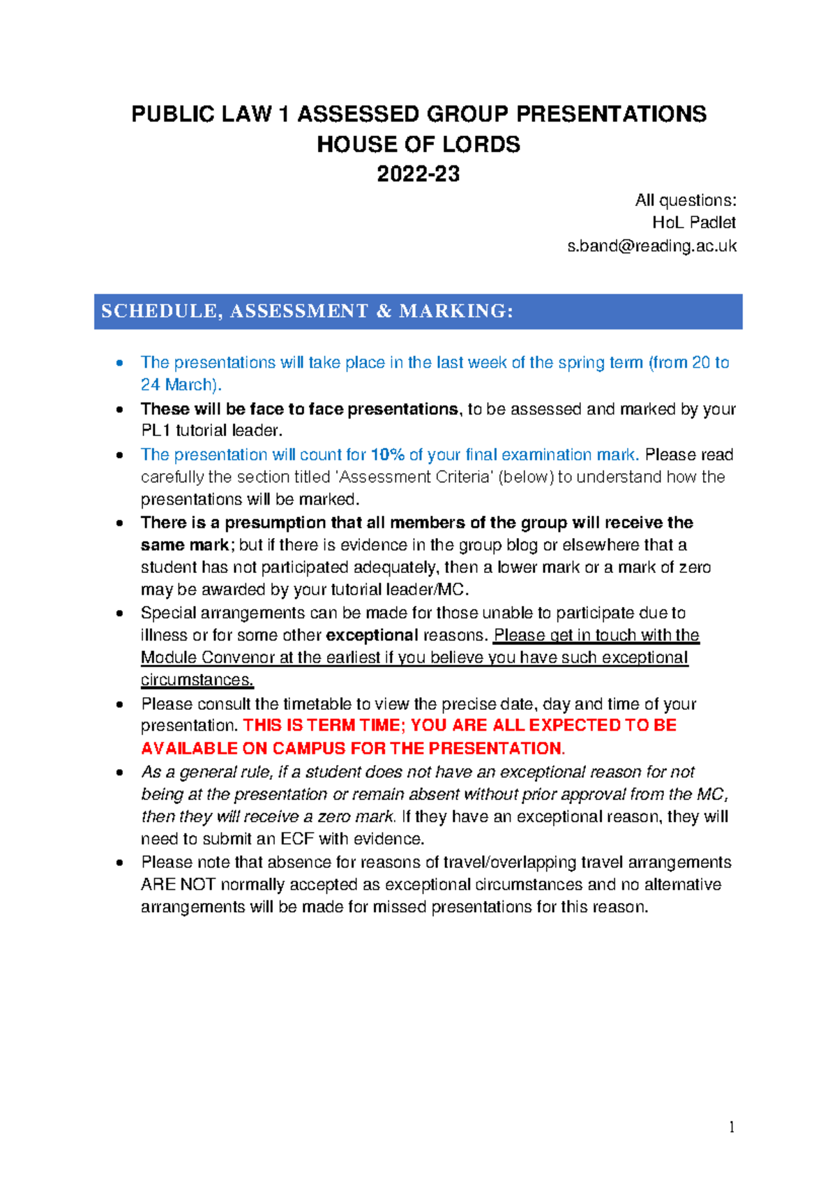 2022-23 Assessed Group Presentations- House of Lords copy - PUBLIC LAW ...