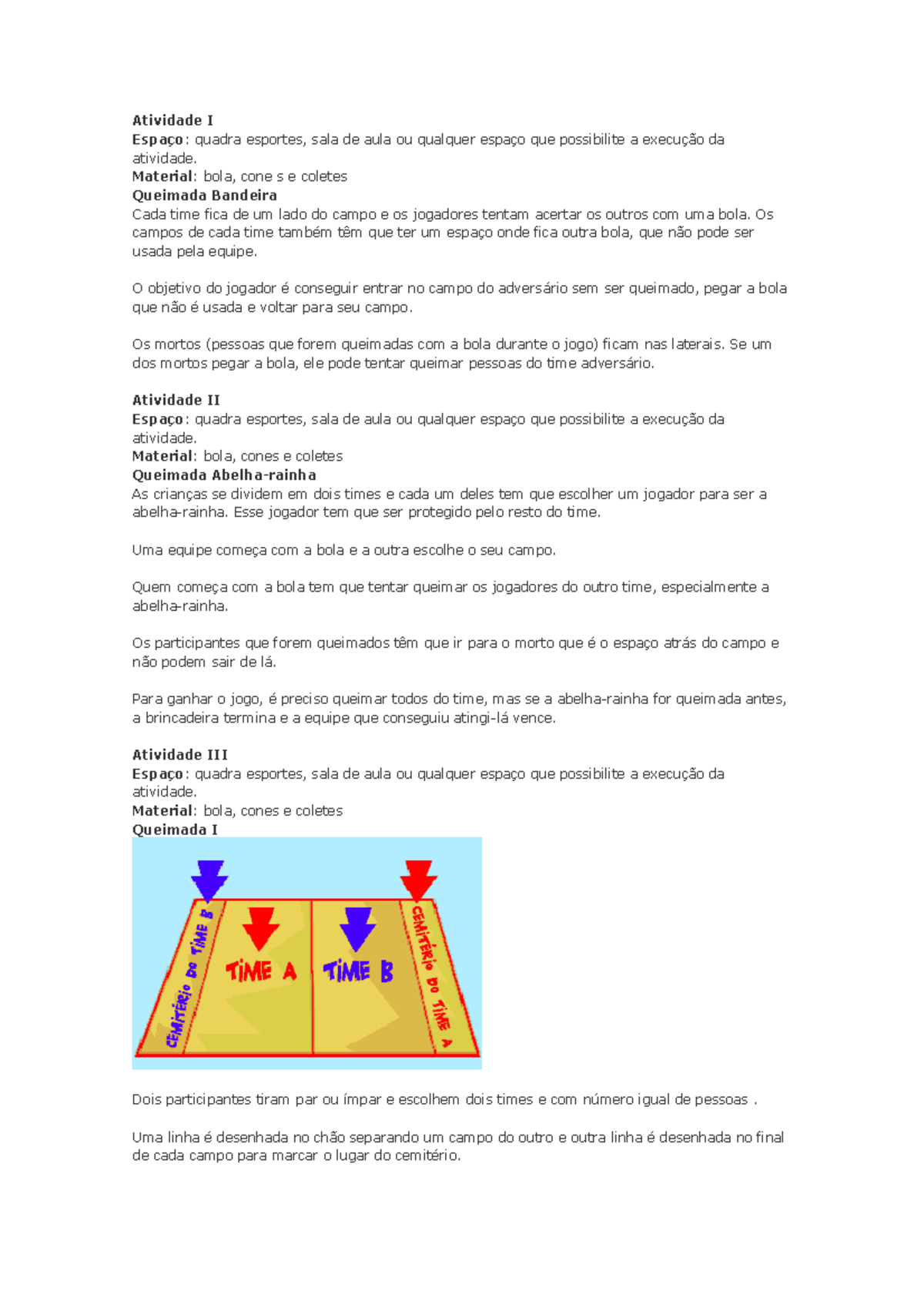 Jogos e Brincadeiras - Queimada - Blog da Fabee Store : Blog da