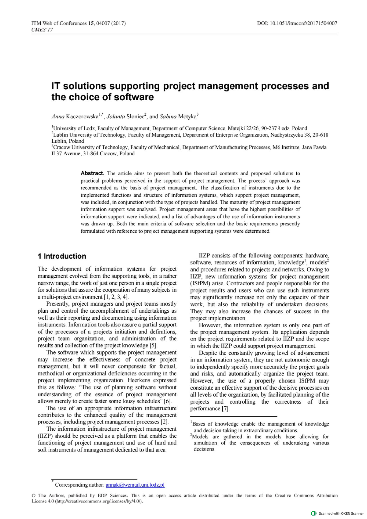 project management final assignment