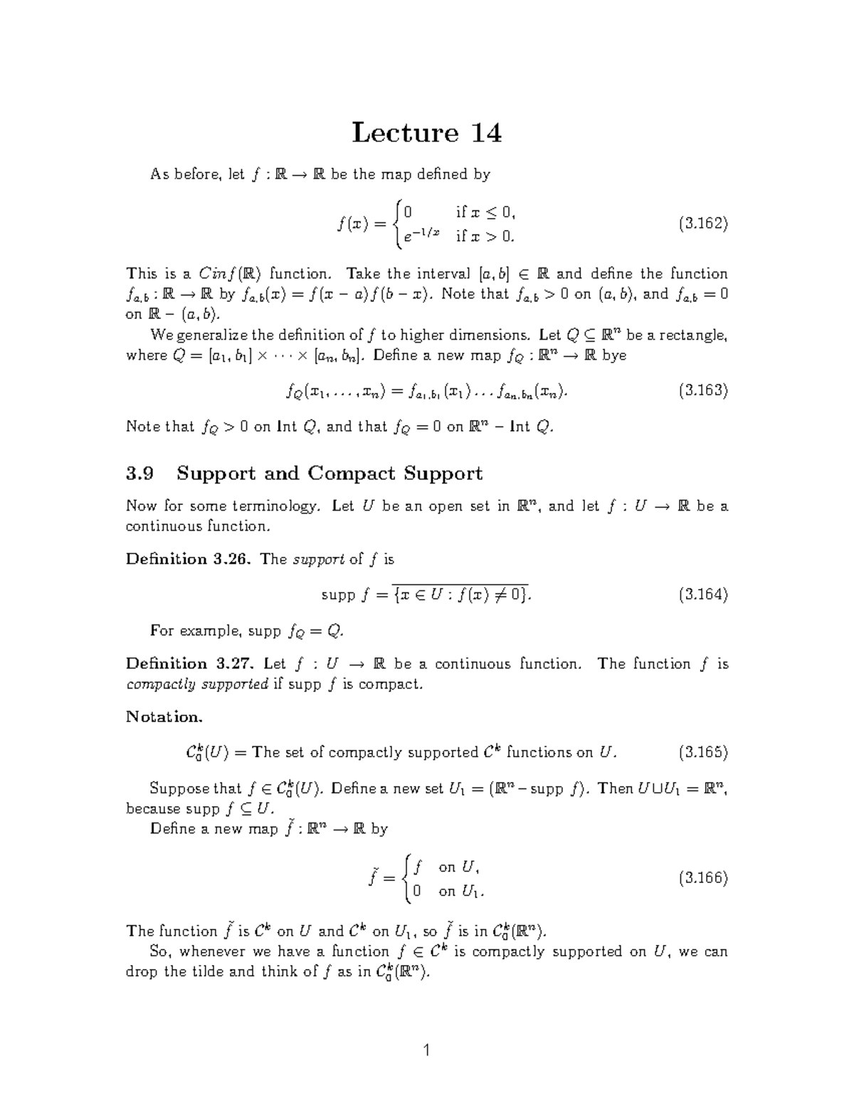 Mathematical Analysis-Lecture 14 - ( { 6 ( Lecture 14 Asbefore,letf:R ...