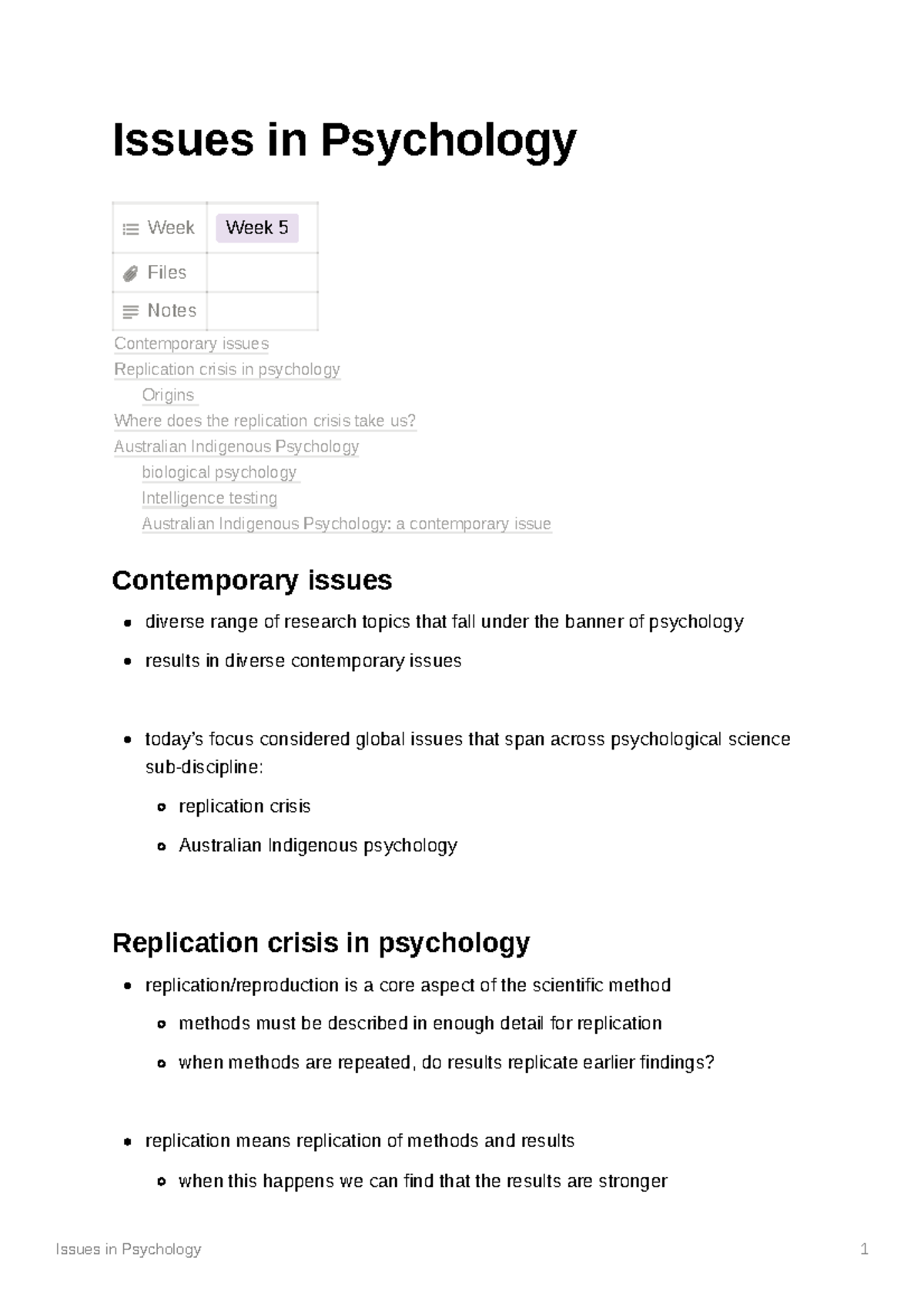 Issues in Psychology - Unit convenor: Andrew flood - Issues in ...