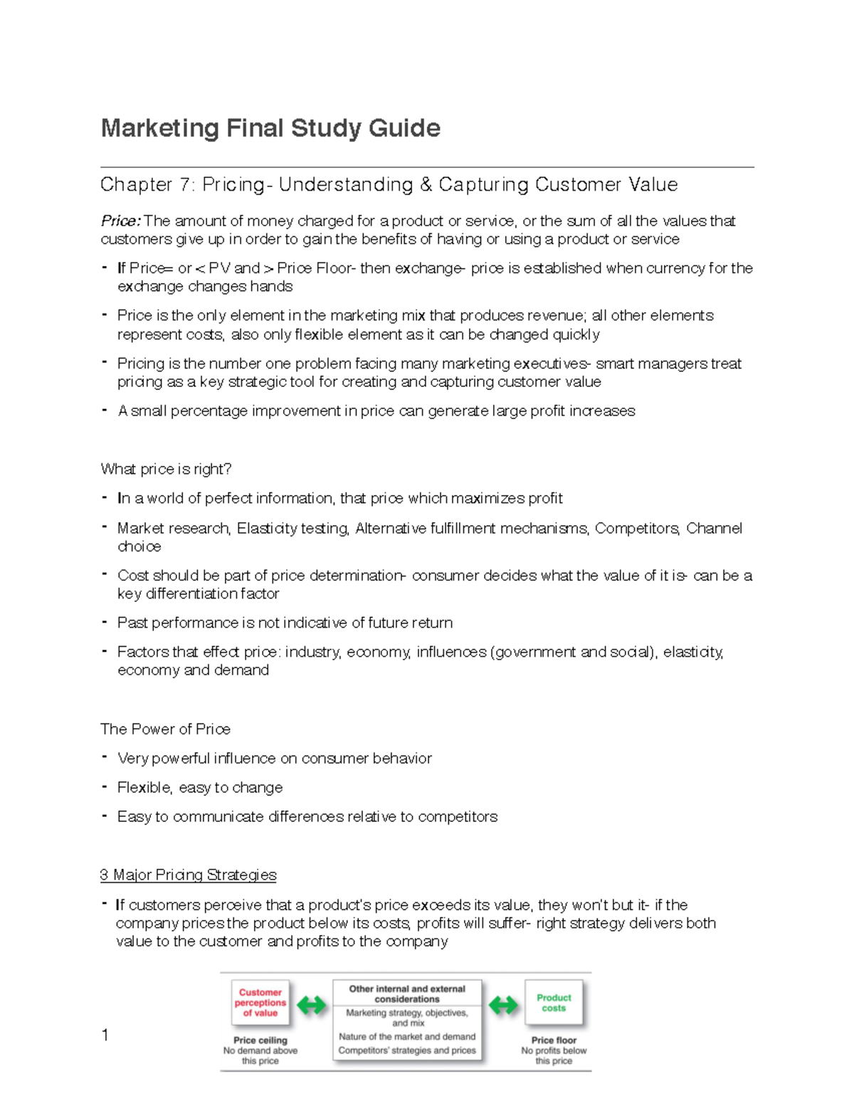 Marketing Final Study Guide - Using Price Structure to Clarify ...