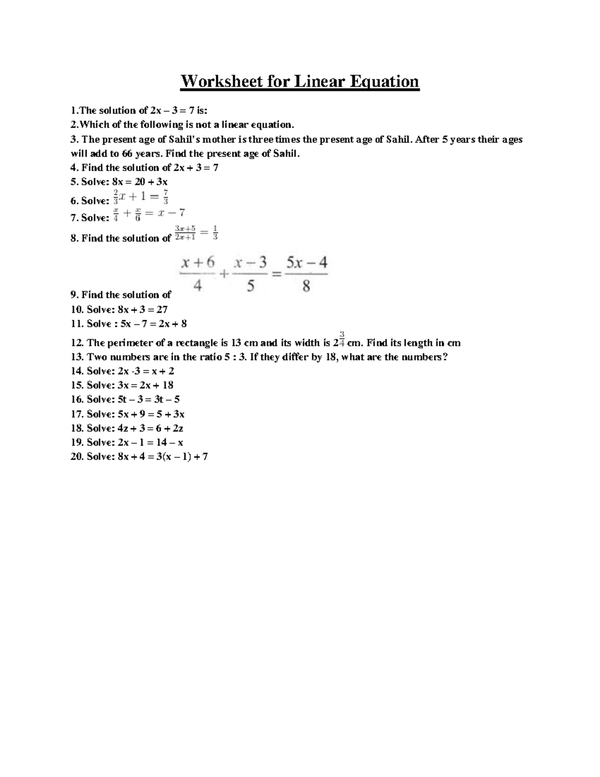 worksheet-for-linear-equation-3-the-present-age-of-sahil-s-mother-is