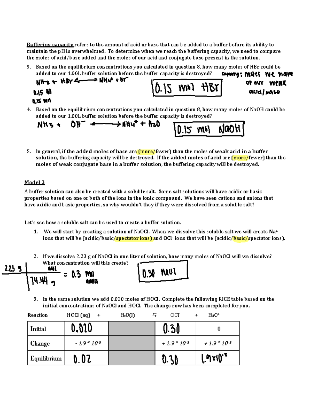 Buffers lecture notes3 Buffering capacity refers to the amount of acid or base that can be