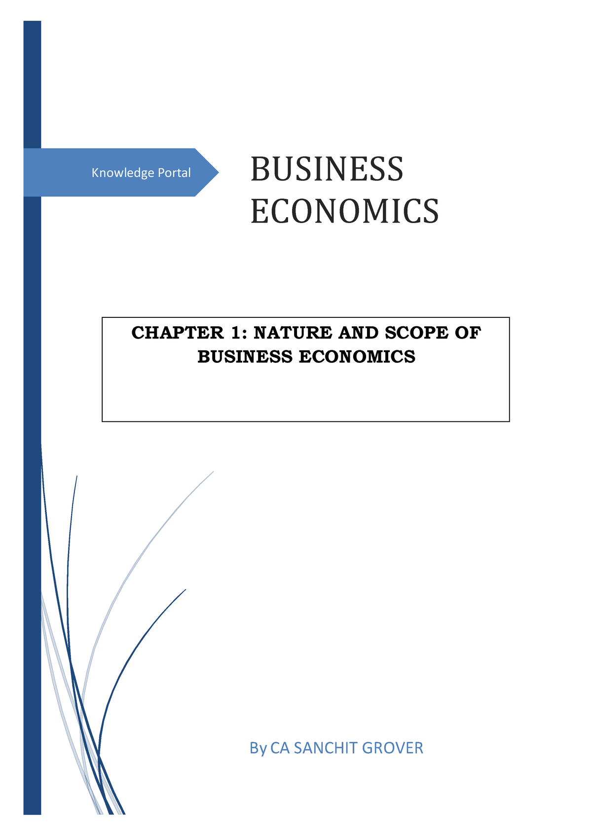 Chapter 1 Business Economics Revision Notes - Knowledge Portal BUSINESS ...