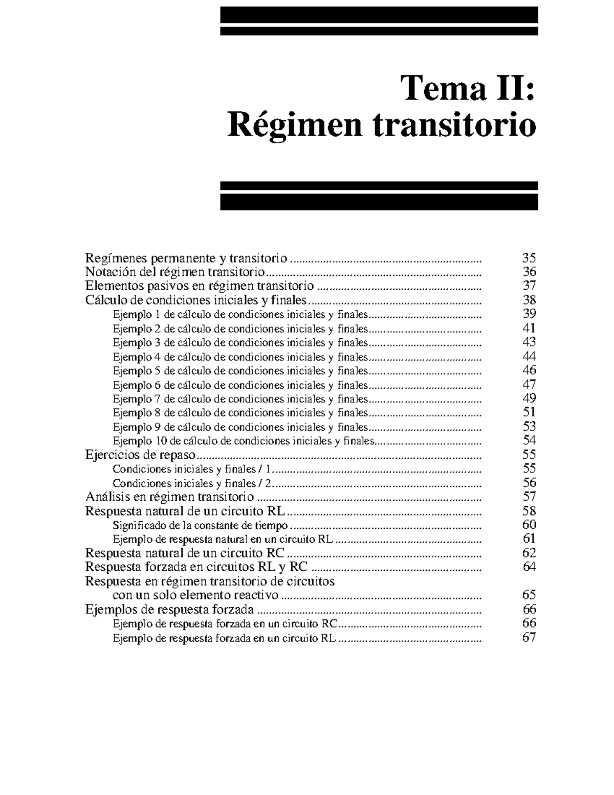 112 Tema II-Transitorio - Tema II: Regímenes permanente y transitorio ...