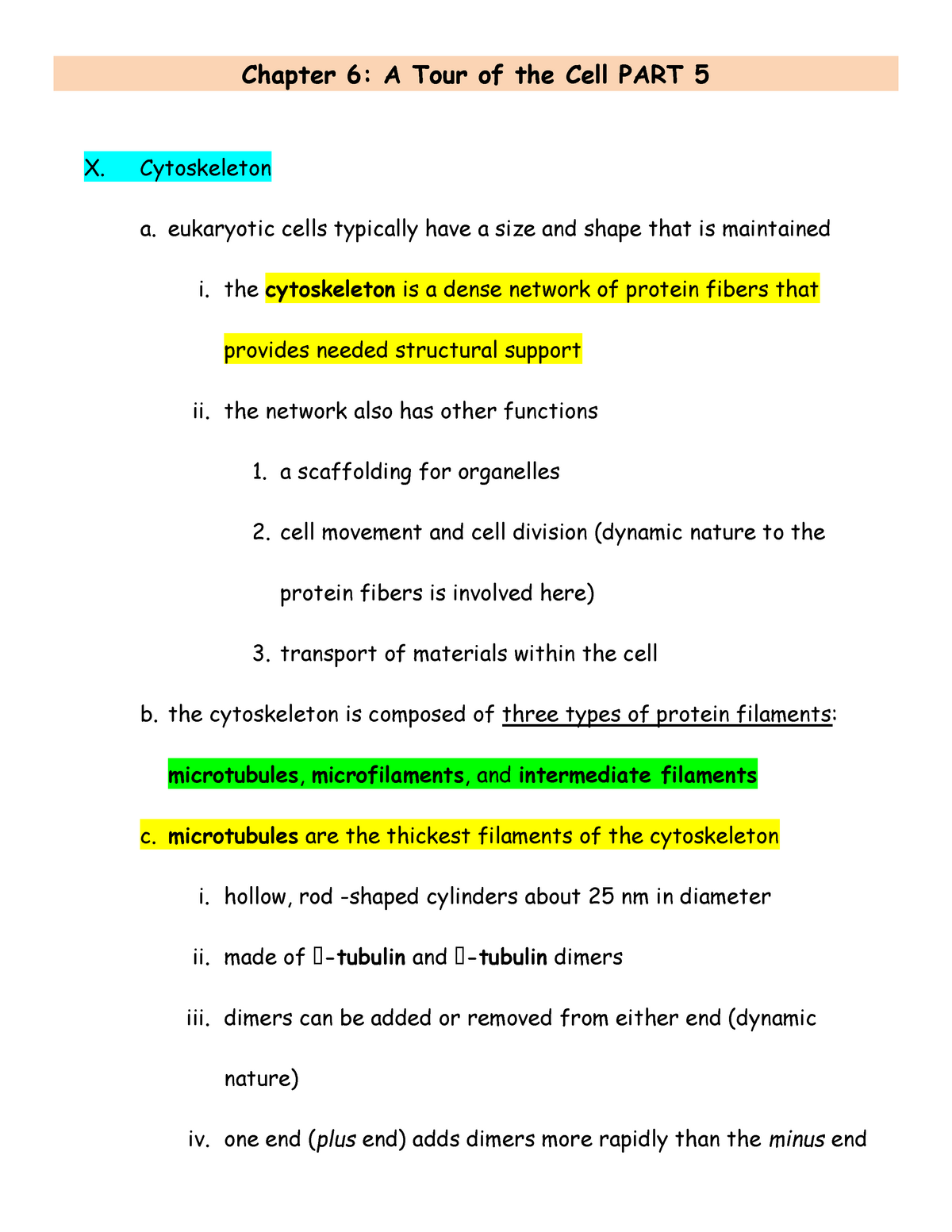 Chapter 6 A Tour Of The Cell Part 5 - Chapter 6: A Tour Of The Cell ...