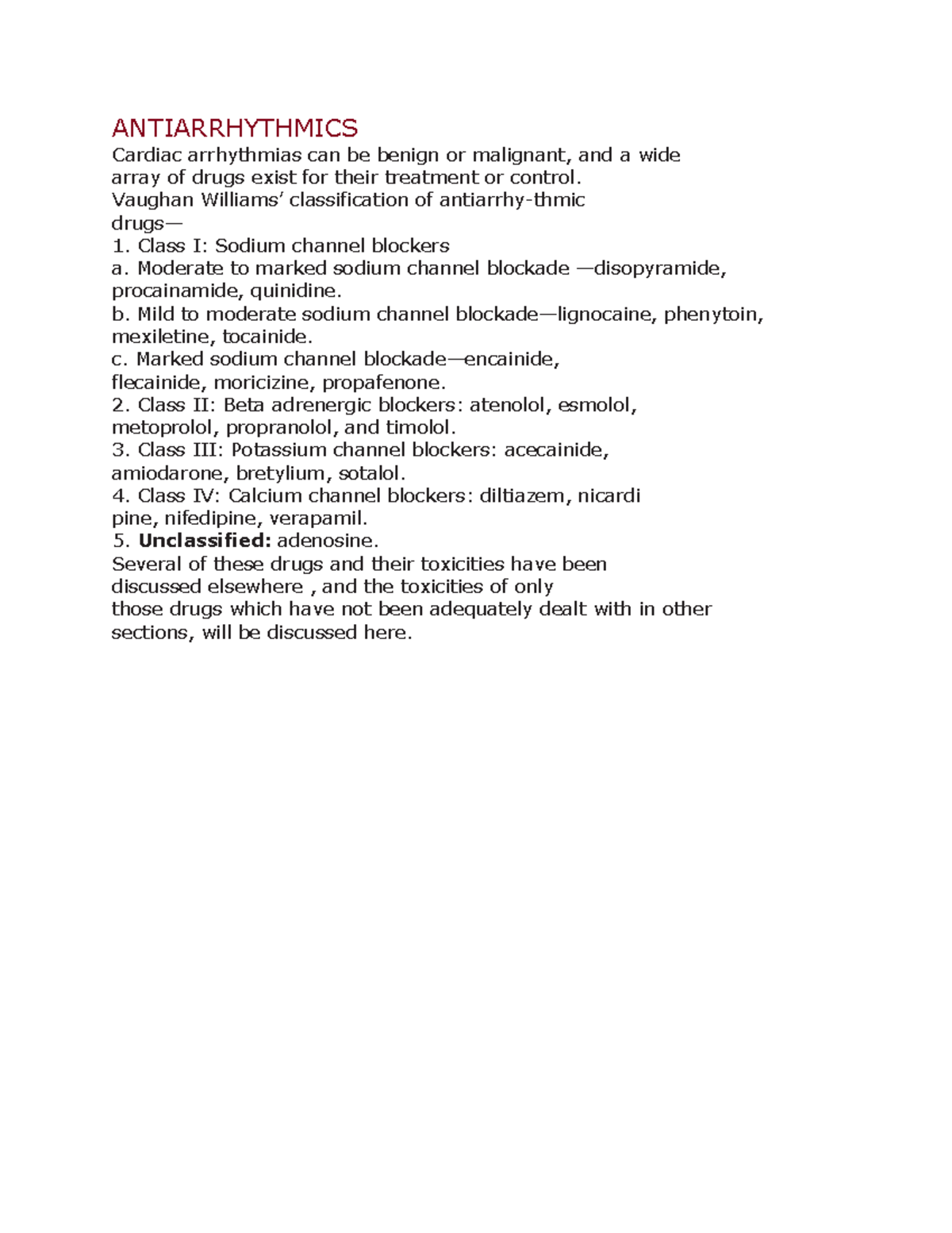 Antiarrhythmics - Antiarrhythmics Cardiac Arrhythmias Can Be Benign Or 