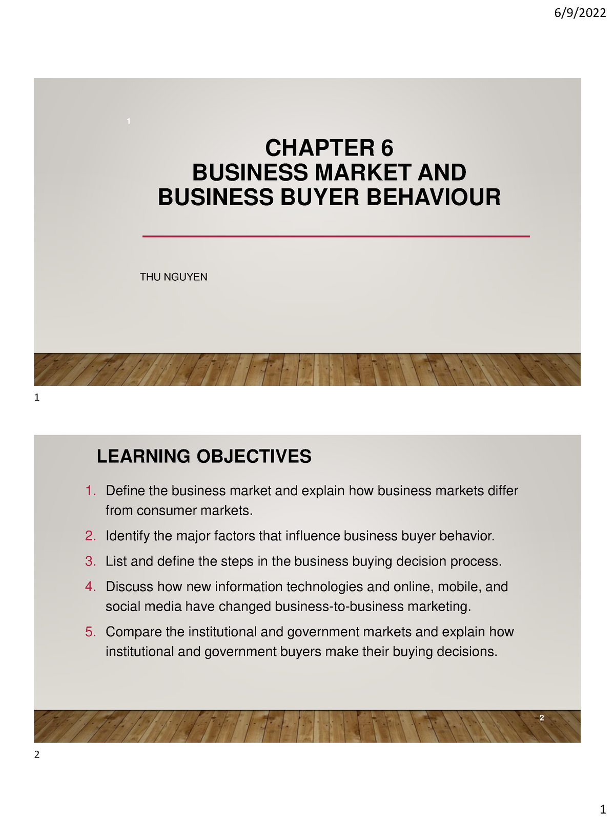 Chapter 6- Business Market And Business Buyer Behaviour - CHAPTER 6 ...