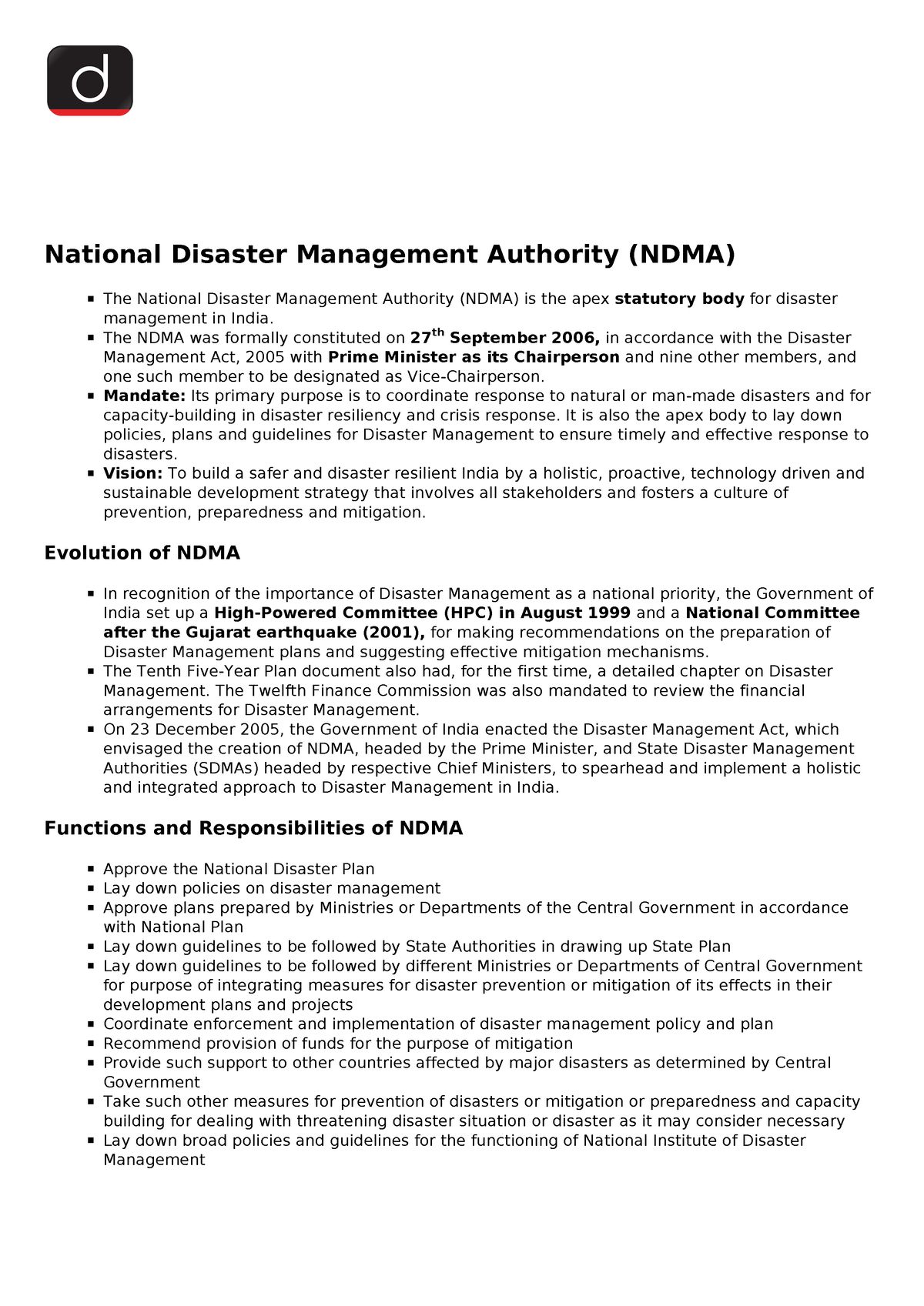 national-disaster-management-authority-the-ndma-was-formally