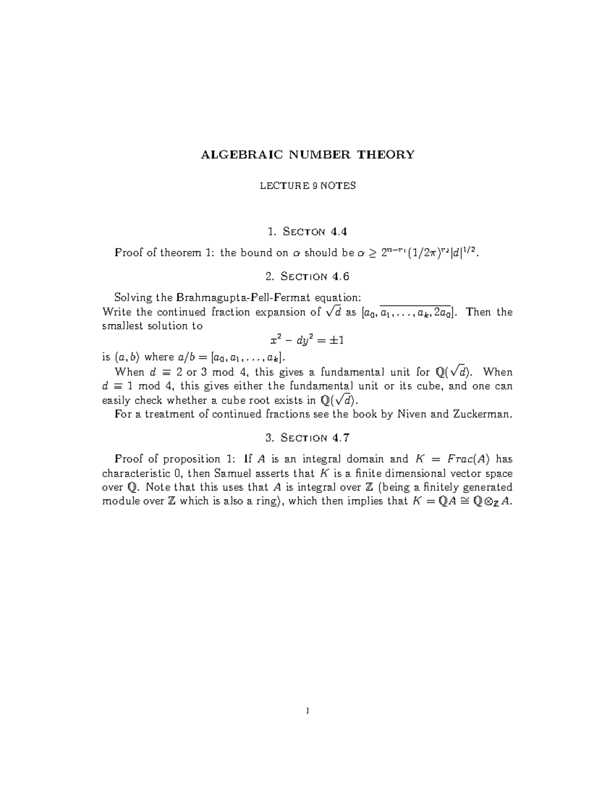 topics-in-algebraic-number-theory-part-9-algebraic-number-theory