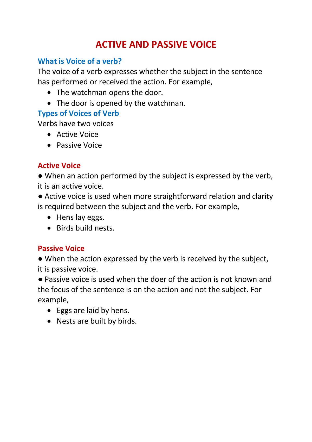 All Passive ex 083634 - essay - ACTIVE AND PASSIVE VOICE What is Voice ...