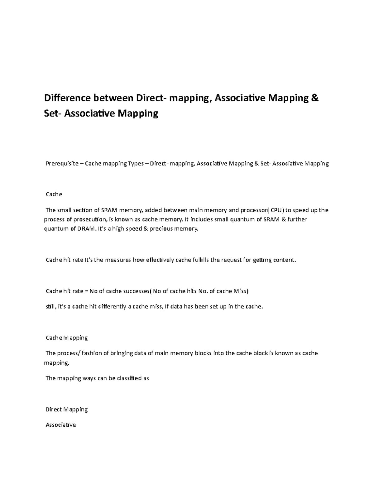 difference-between-direct-mapping-associative-mapping-set