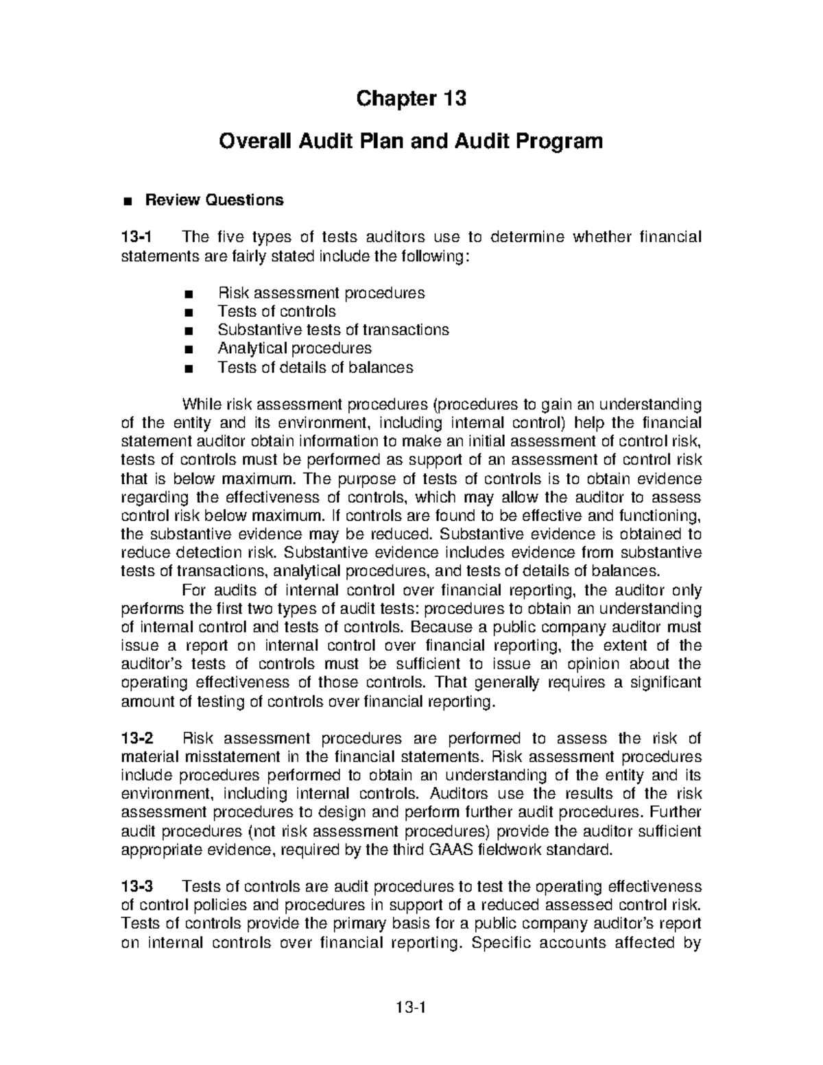 Solution Manual Auditing and Assurance Services 13e by Arens 13 chapter