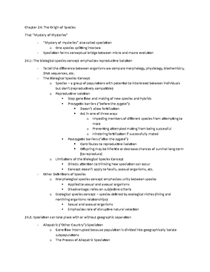Chapter 25 Notes - Chapter 25: The History of Life on Earth A Surprise ...