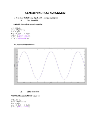 Control Practical Assignment