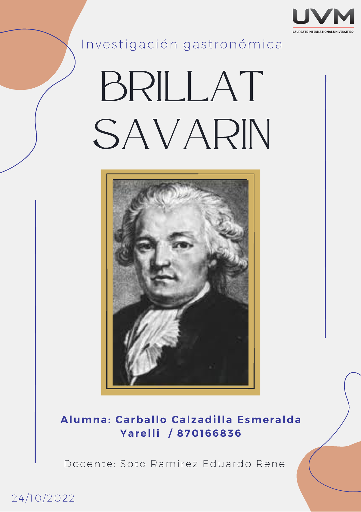 Brillat Savarin - Actividad - BRILLAT SAVARIN A L U M N A : C A R B A L ...