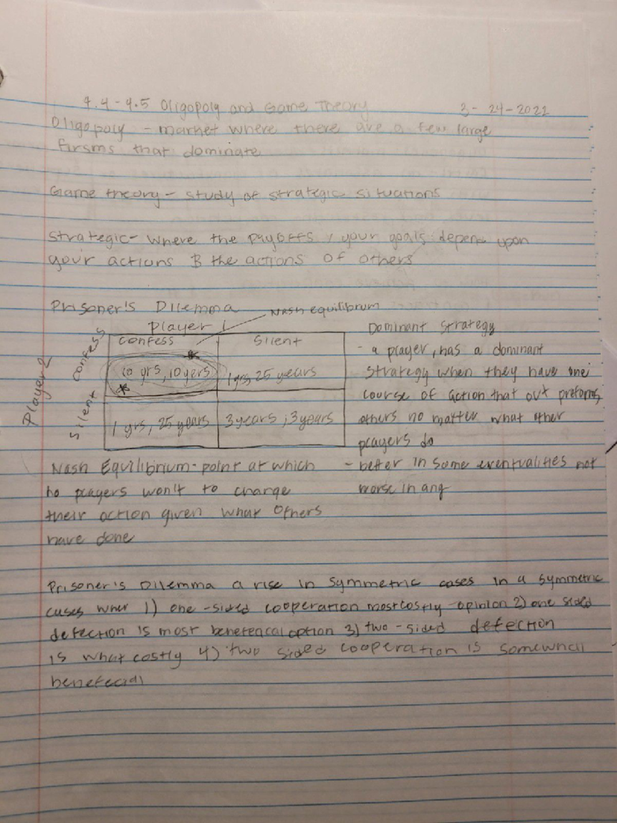 4.4-4.5 - Oligopoly and game theory - Oligopoly and Game Theory ...
